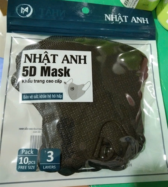 Khẩu trang cao cấp Nhật Anh 5D Mask màu đen (Kiện x 200 túi x 10 cái) - Minh Phúc /Bắc Ninh