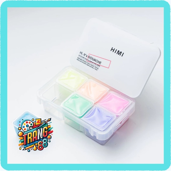 🎨 Bộ Màu Gouache Thạch HIMI MIYA Dạ Quang – Set 6 Màu Glow in the Dark (23ml)