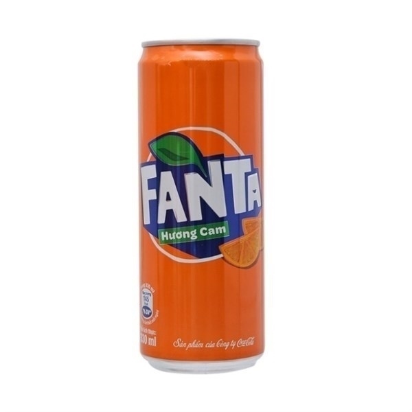 Fanta soft drink orange flavored can 320ml, nước ngọt Fanta Hương cam 320ml