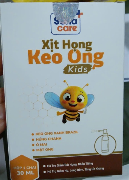 Xịt họng keo ong Kids 30ml - PP Sohaco