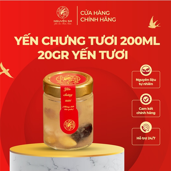 YẾN CHƯNG HŨ 200ML (20Gr Yến tươi)