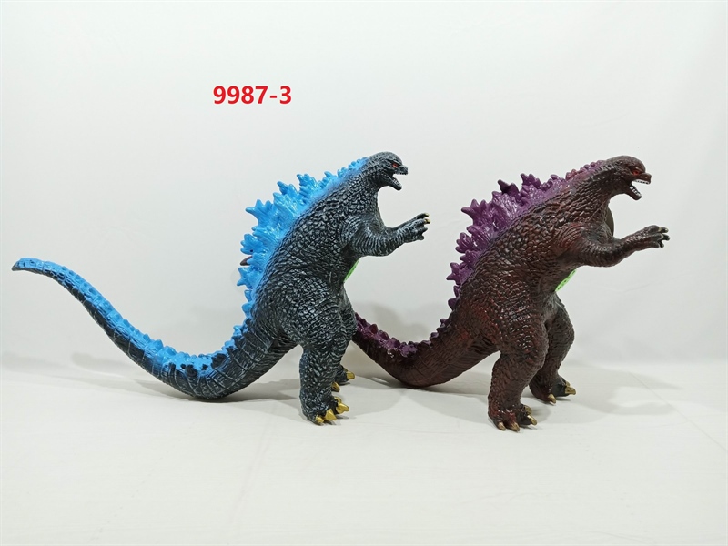 9987-3 TÚI THÚ KHỦNG LONG GAI LƯNG GODZILLA MỀM PIN 1C (OPP)