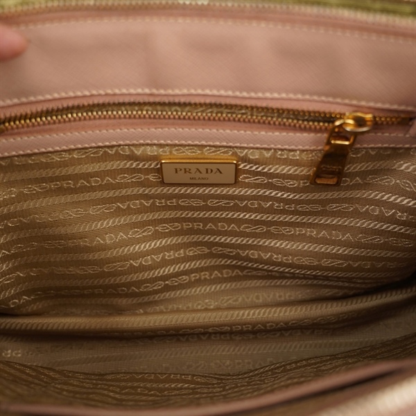 Túi Prada handle saffiano màu nude sz30 KG+