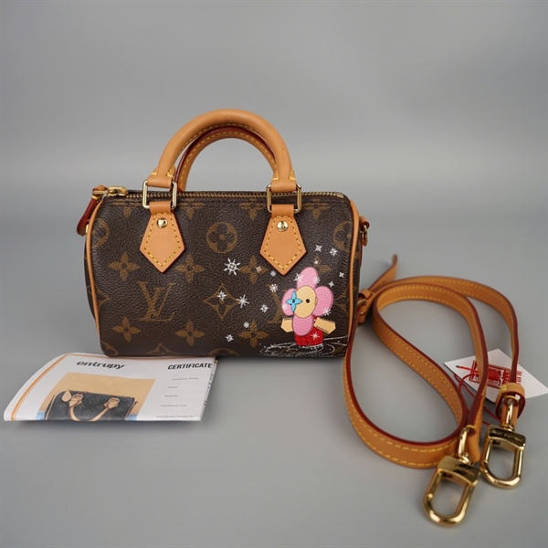 Túi LV speedy hoa nâu (TY3293) sz16 (HC)+