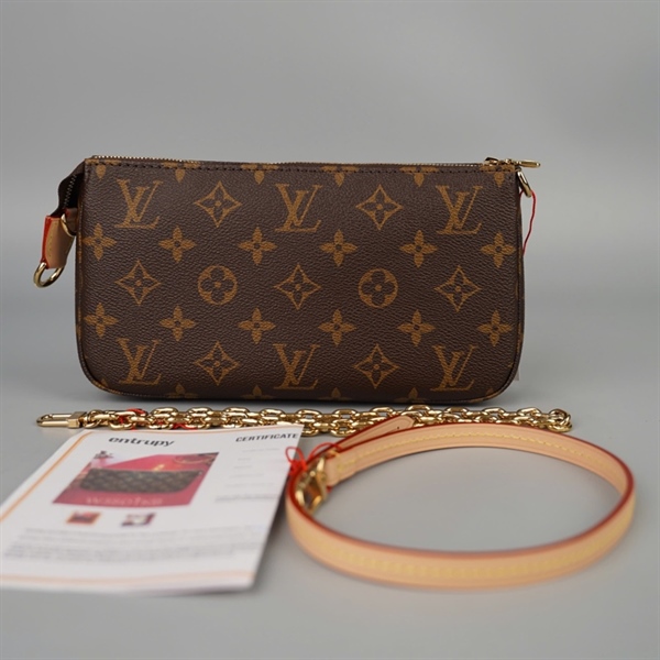 Túi LV Multi Pochette hoa nâu 2strap sz23 (A-T) KG+