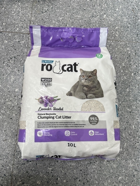 Cát vệ sinh cho mèo rocat Hương lavender 8.5kg 10L