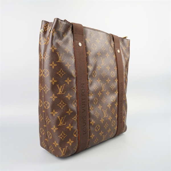 Túi LV tote hoa nâu có lót form sz32 KG+