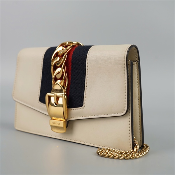 Túi GG Sylvie trắng sz16 (BQ) KG+