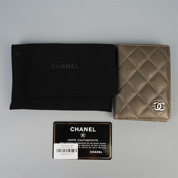 Ví Chanel xám gập 2 (22781858) KG+