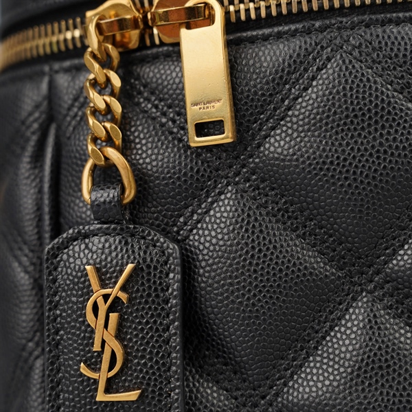 Túi YSL Vanity đen sz14 (A-T) KG+