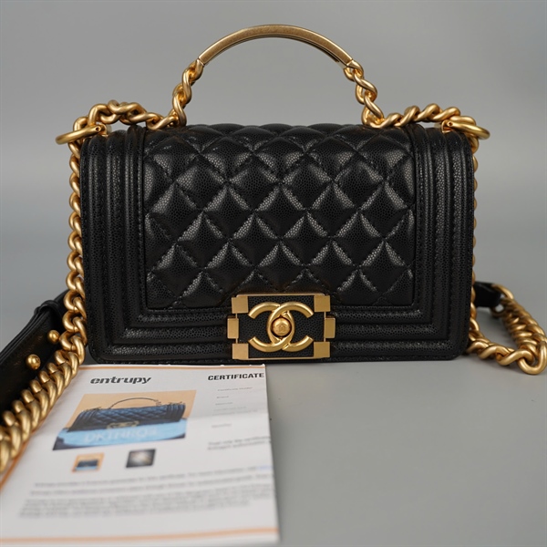 Túi Chanel Boy đen (C6HE7X5A) sz20 (HC)+