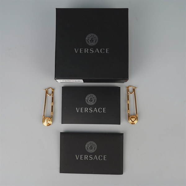 Bông tai Versace kim băng vàng KG+