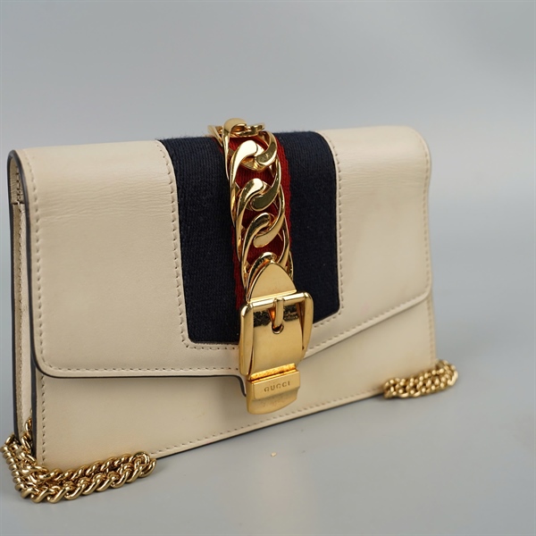 Túi GG Sylvie trắng sz16 (BQ) KG+