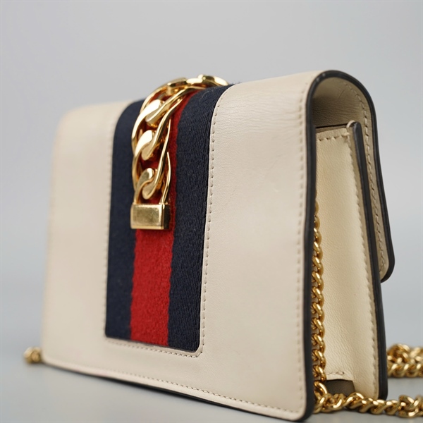 Túi GG Sylvie trắng sz16 (BQ) KG+