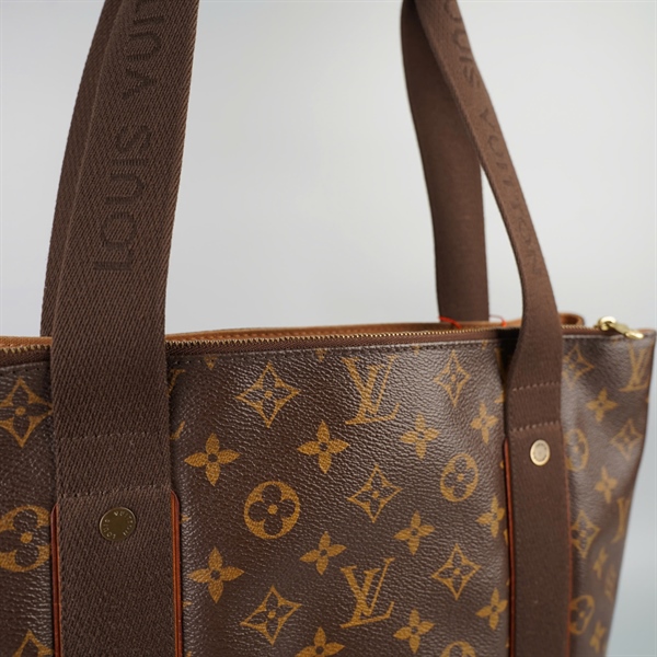 Túi LV tote hoa nâu có lót form sz32 KG+