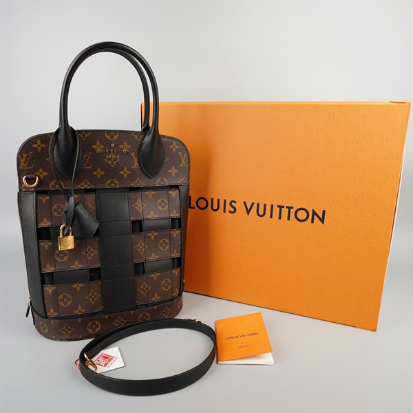 Túi LV Tressage Tote hoa nâu kèm ổ + chìa sz26 KG+