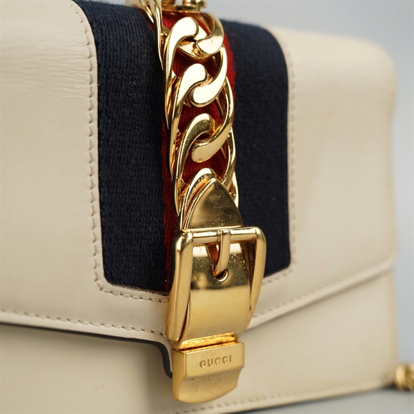 Túi GG Sylvie trắng sz16 (BQ) KG+