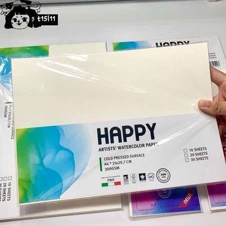 Giấy Vẽ Màu Nước Happy Days 300gsm A4
