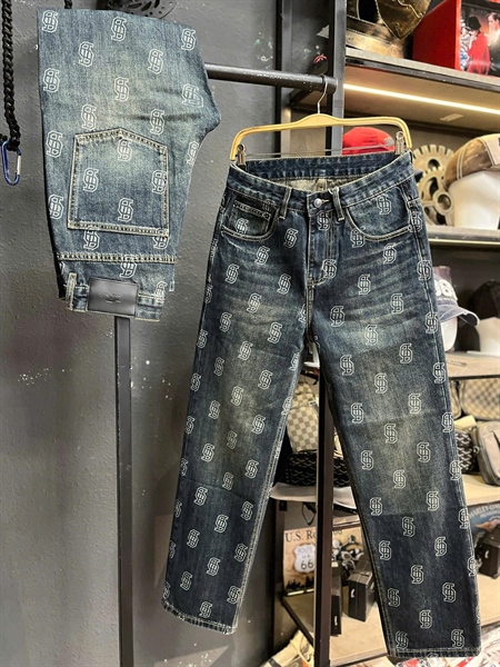 Jean Dài QCCC- Suông dáng đùi to rộng ông vừa 9231 họa tiết $