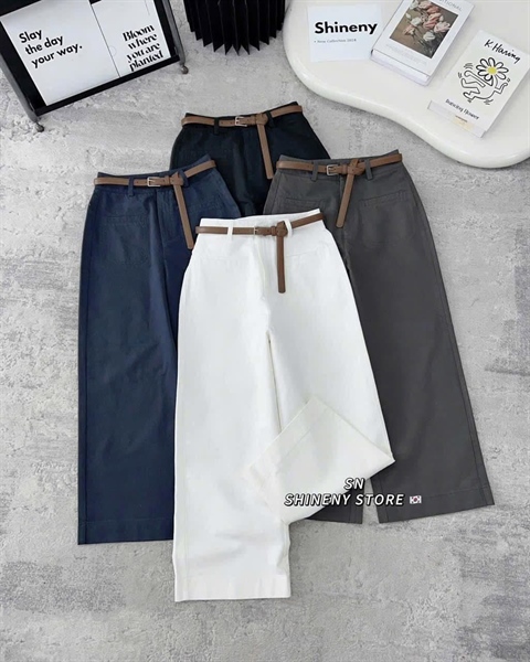 Quần bò thô 9007 trắng