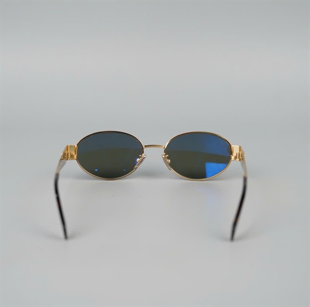 Kính Celine viền vàng tròng xanh CL40235U 30N (54-18-135) KG+