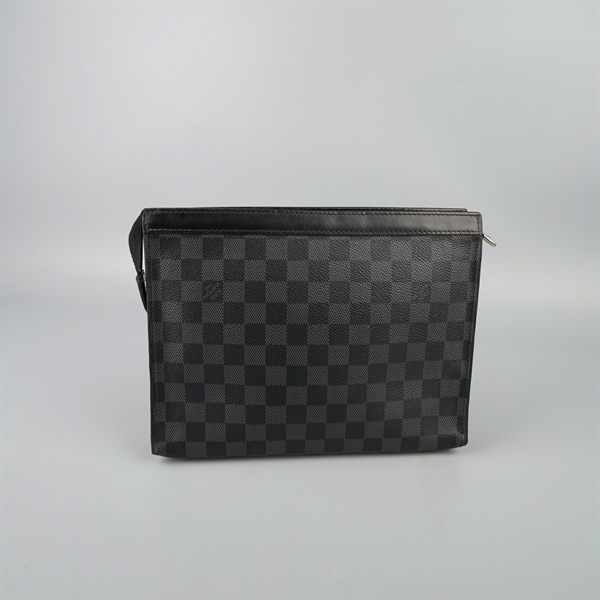 Túi LV clutch ô vuông đen sz26 (BQ) KG+