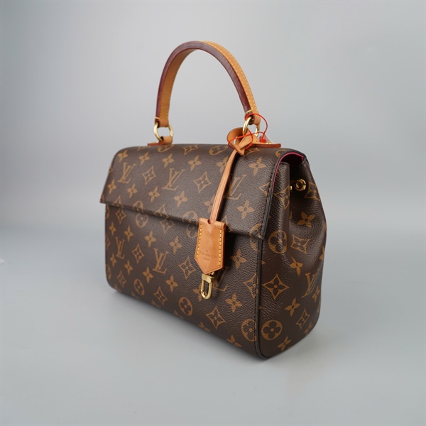 Túi LV Cluny hoa nâu có lót form sz25 (BQ) KG+