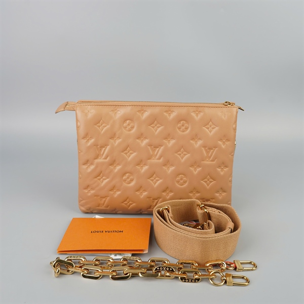 Túi LV Coussin màu be 2 strap sz28 (BQ) KG+