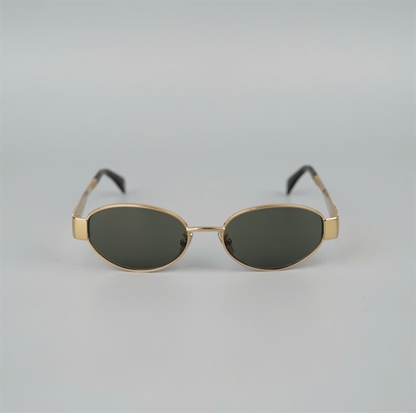 Kính Celine viền vàng tròng xanh CL40235U 30N (54-18-135) KG+