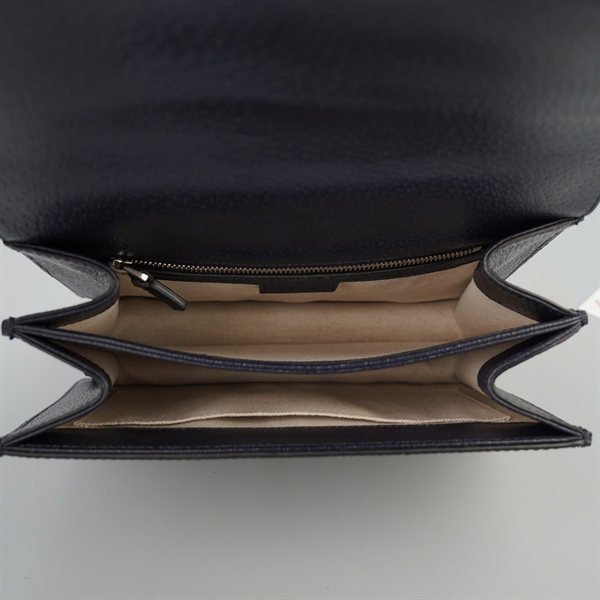 Túi GG handle xám viền đen sz24 (BQ) KG+