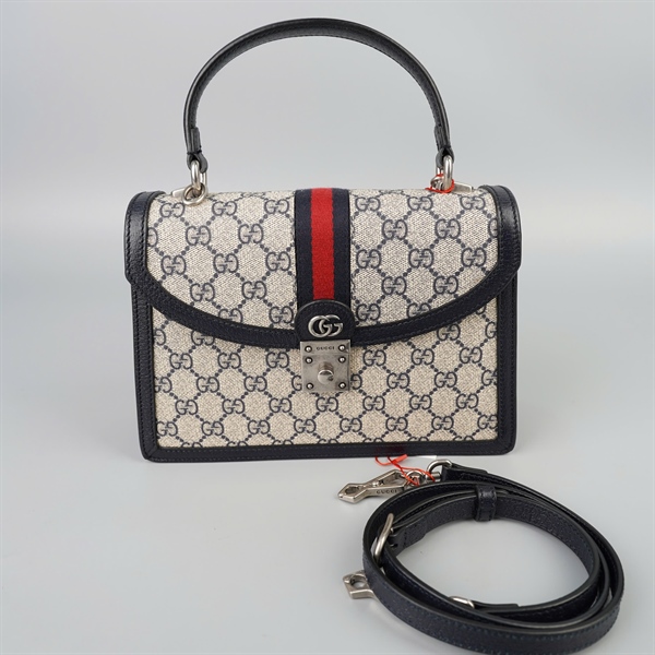 Túi GG handle xám viền đen sz24 (BQ) KG+