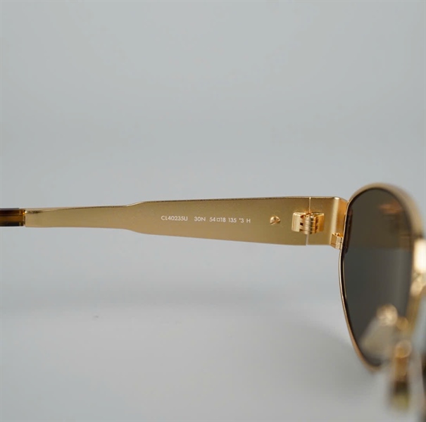 Kính Celine viền vàng tròng xanh CL40235U 30N (54-18-135) KG+