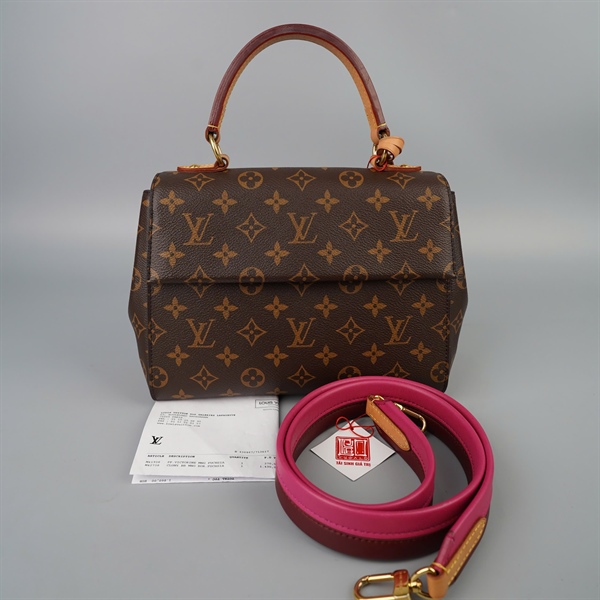 Túi LV Cluny hoa nâu có lót form sz25 (BQ) KG+