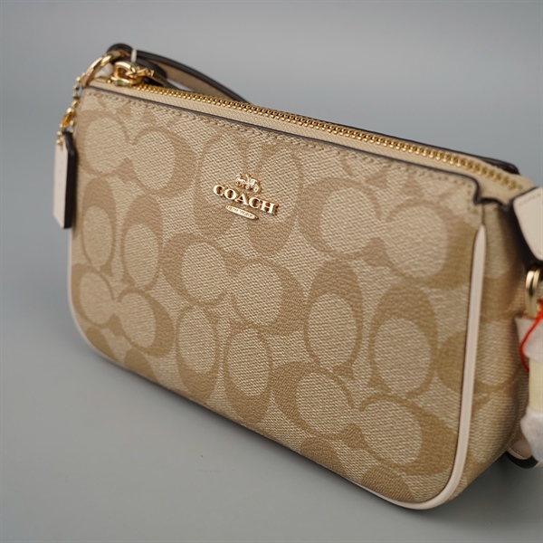 Túi Coach màu xám trắng (A-T) sz19 KG+