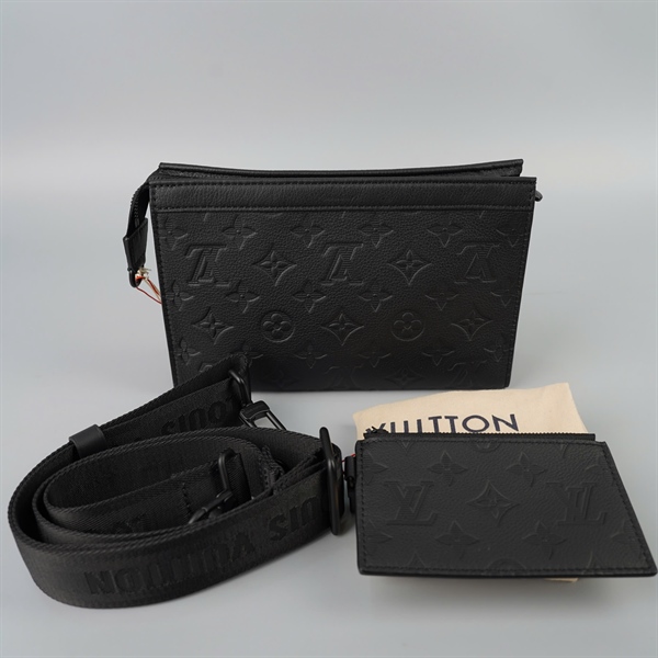 Túi LV Gaston hoa đen kèm ví sz22 (BQ) KG+
