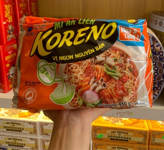 Mỳ ăn liền vị kim chi lốc (6 gói*75g)