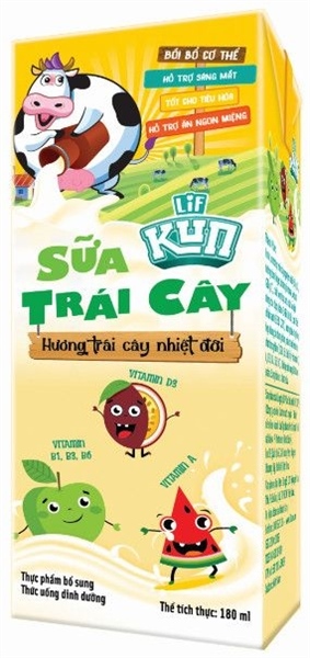 Thức Uống Dinh Dưỡng Sữa Trái Cây Kun Hương Trái Cây Nhiệt Đới