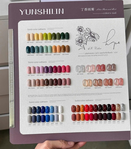 Set Sơn 48 Chai YUNSHILIN - Tặng Kèm Bảng Màu, cặp Base top cao cấp