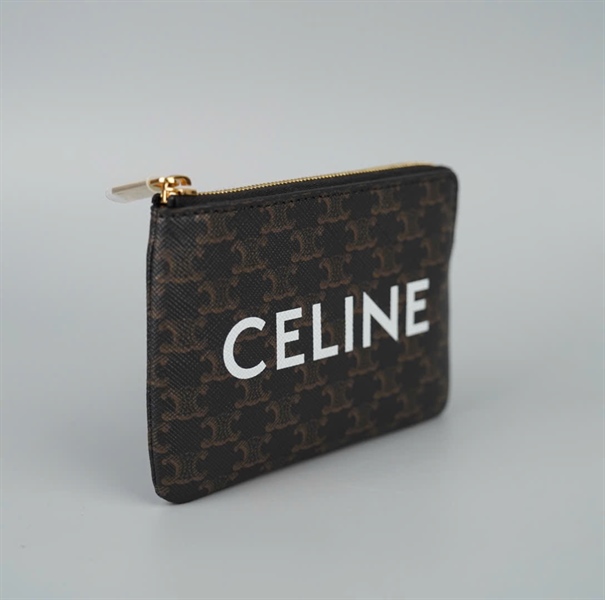 Ví Celine khóa zip màu nâu (U.IE.0253) (A-T) KG+