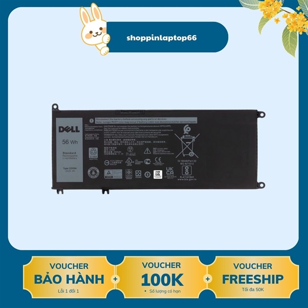 Pin Laptop Dell Latitude 3000 3380 3490 3590 3580 Type 33YDH (pin thay cell)