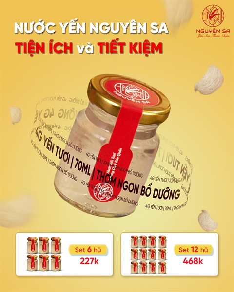 NƯỚC YẾN TƯƠI - Set 6 hũ 70ml