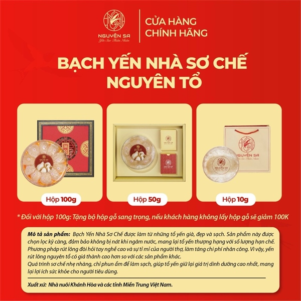 Bạch Yến Nhà Sơ Chế (100gr/50gr/10gr)