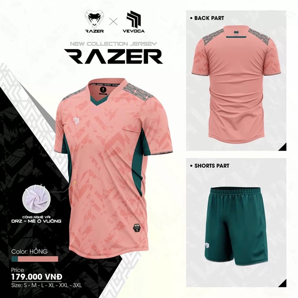 Bộ bóng đá HP RAZER - Hồng