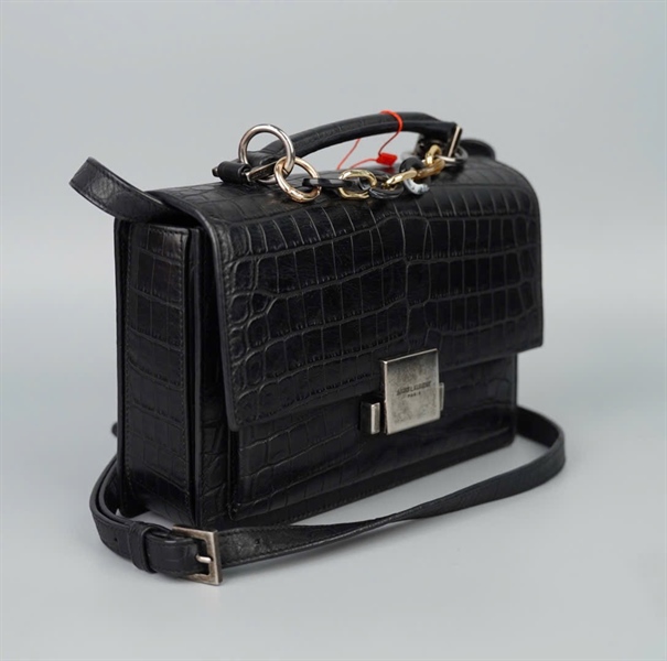 Túi YSL đen da trăn sz22 KG+