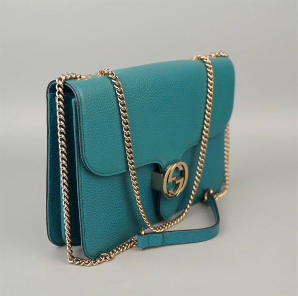 Túi GG xanh (493492) sz28 +