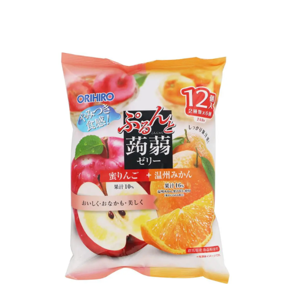Thạch trái cây Orihiro vị táo và quýt 240g