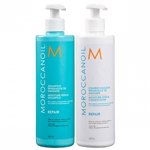 Cặp Gội Xả Phục Hồi Tóc Hư Tổn Moroccanoil Repair 500ml