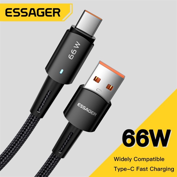 CÁP SẠC TYPE C (USB RA TYPE C) SẠC NHANH ESSAGER 66W