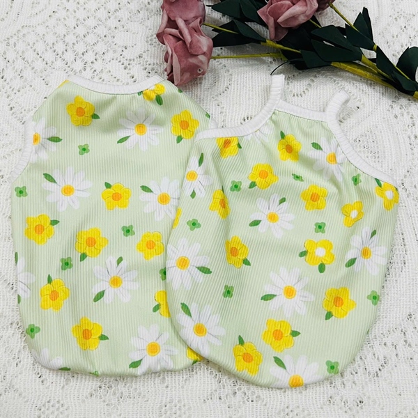 Áo ba lỗ cúc hướng dương