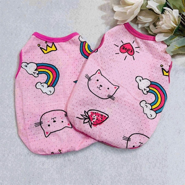 Áo ba lỗ mèo cầu vồng
